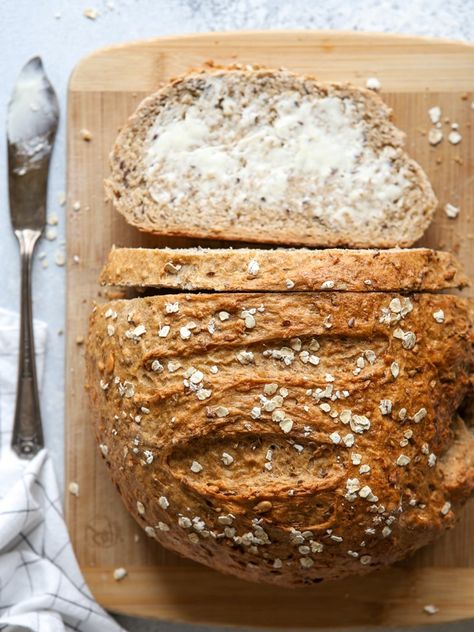 Rustic Multigrain Bread - Completely Delicious Homemade Multigrain Bread, Multigrain Bread Recipe, Bread Artisan, Completely Delicious, Bulgur Wheat, Multigrain Bread, Rustic Recipes, Rustic Bread, Loaf Recipes