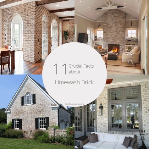 11 Crucial Facts about Limewash Brick You Need to Know Limewashing Brick, Limewash Brick, Lime Wash Brick, Brick Cottage, Ranch House Exterior, House Before And After, French Doors Exterior, Interior And Exterior Design, Brick Ranch