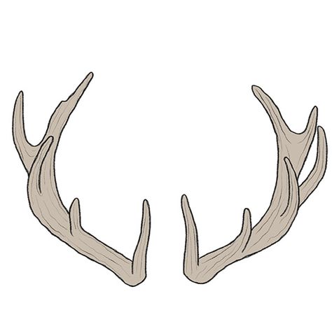 How to Draw Deer Antlers - Easy Drawing Tutorial For Kids Dear Horns Drawing, How To Draw Antlers, Deer Horns Drawing, How To Draw Deer, Deer Antlers Drawing, Antlers Drawing, Dear Antlers, Deer Antlers Headband, Deer Ears