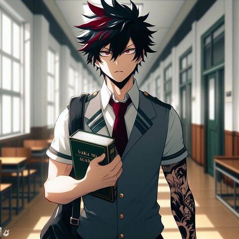 Student Oc Male, High School Oc Male, Mha Male Oc Villain, Mha Oc Male Student, Anime School Boy, My Hero Academia Black Oc, Oc Bnha, Anime Lock Screen Wallpapers, Oc Manga