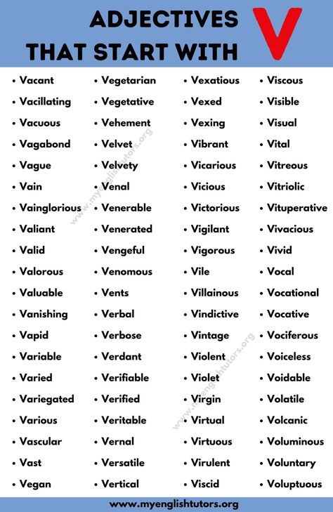 Best Scrabble Words, Common Adjectives, Scrabble Words, V Words, V Top, Essay Writing Skills, Interesting English Words, Good Vocabulary Words, Good Vocabulary