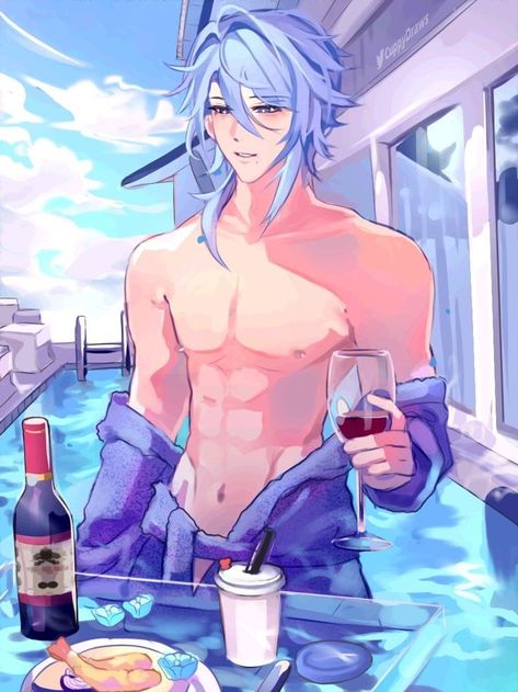 Genshin Impact Ayato, Genshin Impact, Wine, On Twitter, Twitter, Anime