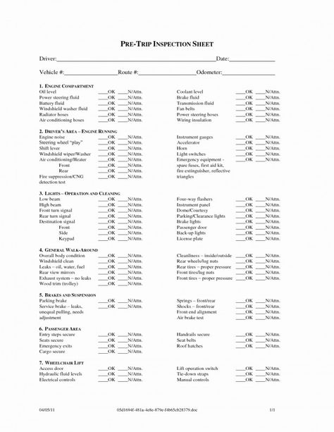 Daily Inspection Report Template Professional Dot Pre Trip Inspection Checklist Best Of Driver Vehicle Inspection Semi Truck Pre Trip Inspection, Pretrip Inspection Cdl, Pre Trip Checklist, Class A Cdl Pre Trip Inspection, School Bus Pre Trip Inspection, Cdl Pre Trip Inspection Checklist, Trucker Essentials, Cdl Pre Trip Inspection, Uhaul Truck