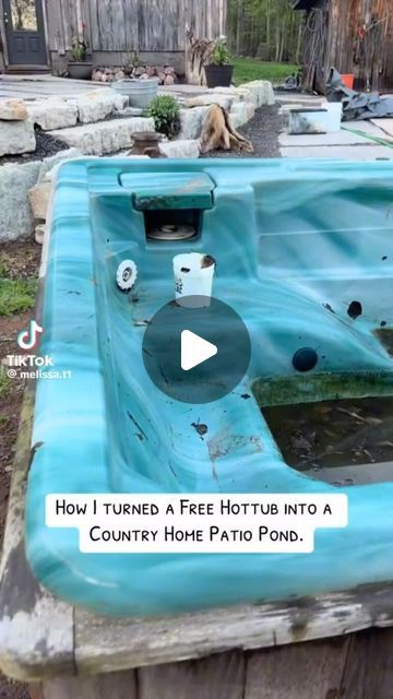 Salvage Sister and Mister on Instagram: "Truly, one of the most amazing transformations I’ve ever seen. What a vision and now I want an old hot tub. The Mister might think I’m crazy…what’s new 🤪 🎥 melissa.t1 on TikTok  #upcyxle  #repurposed  #usewhatyougot  #simpleliving  #waterfeature  #backyard  #repurpose  #hottub #wastenotwantnot  #salvagestyle  #impressive  #fountain" Repurpose Hot Tub Ideas, Hot Tub Repurpose, Repurposed Hot Tub Ideas, Repurposed Hot Tub, Repurpose Old Jacuzzi, Old Whirlpool Jacuzzi Bathtub Hot And Cold Water Feed Knobs, Hot Tub Enclosure Ideas, Hillbilly Hot Tub, Hippy Hot Tub