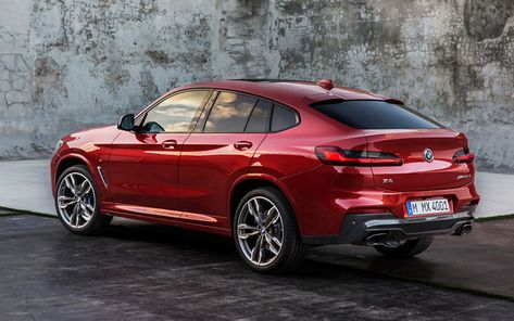 Download wallpapers BMW X4, 2019, G02, M40d, 4k, rear view, exterior, sporty red SUV, coupe, new red X4, BMW Dream Cars Bmw, Cars Bmw, Bmw X4, Truck Ideas, New Bmw, Desktop Pictures, Sports Wallpapers, Car Posters, Luxury Suv