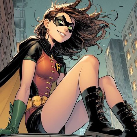 Female Robin Costume, Female Spiderman, Female Dc Characters, Robin Suit, Robin Girl, Robin Outfit, Female Robin, Superhero Costumes Female, Batgirl Art