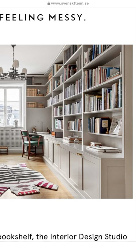 Book Shelves In Study Room, Library Off Kitchen, Wall Bookshelves Around Window, Tv Unit And Book Shelves, Small Built In Library, Guest Room Plus Office, Open Shelving Library, Built In Bookcase Corner, Hobbit Library Aesthetic