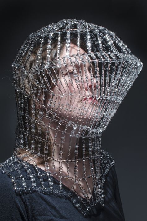 Wearable Glass Objects and Sculptures by Kit Paulson | Colossal Glass Armor, Eiko Ishioka, Wearable Sculpture, Sculptural Fashion, Origami Fashion, Colossal Art, Art Science, Fashion Mask, Bob Mackie