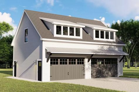 Garage Apartment Floor Plans, Garage With Living Quarters, Garage Plans With Loft, Garage Plans Detached, Plan Garage, Garage Apartment Plan, Garage Guest House, Carriage House Plans, Garage Loft