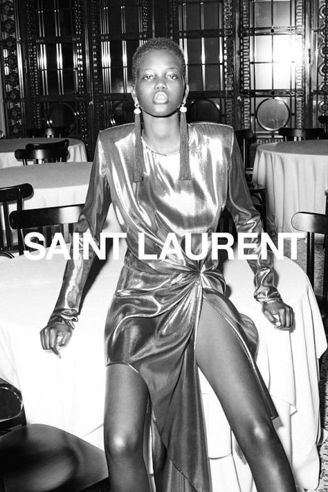 Adut Akech Bior ph Collier Schorr for Saint Laurent S/S 17 Saint Laurent Campaign, Ysl Muse, Freja Beha Erichsen, Fashion Campaign, Summer Campaign, Fashion Ads, Anthony Vaccarello, Supermodels Runway, Belated Birthday