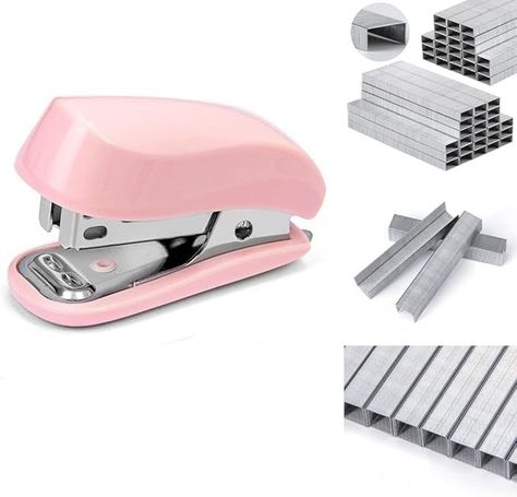 Amazon.com : Pink Color Mini Stapler with Staples,Small Cute Stapler for Desk,Gift for Student or Office Use (Pink) : Office Products Cute Stapler, Pink Stapler, Mini Stapler, Staple Remover, Desk Gifts, Hole Punches, Documents Organization, Back To School Supplies, Pink Mini