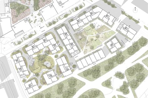 Gallery of Schauman & Nordgren Architects Wins Competition for "City of Gardens" Masterplan in Finland - 10 Masterplan Architecture, Architecture Site Plan, Urban Design Diagram, Henning Larsen, Urban Design Graphics, Urban Design Architecture, Urban Design Plan, Plans Architecture, Renzo Piano