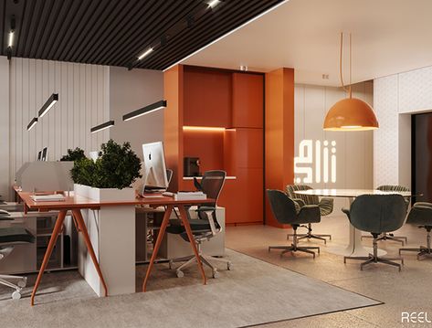 Office Lunch Area Design, Office Interior Design Behance, Scandinavian Interior Office, Office Interior Design Modern Corporate, Office Entrance Design, Office Interior Design Modern Workspaces, Scandinavian Office Interior, Scandinavian Office Design, Office Interior Design Creative