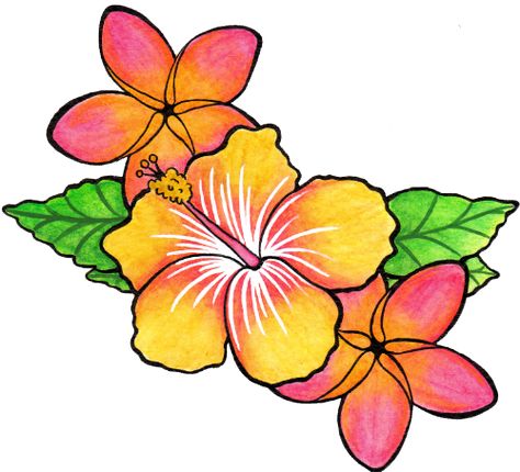 Tropical Flower Tattoos, Tattoo Png, Painted Window Art, Pretty Flower Tattoos, Behind Ear Tattoos, Sunset Canvas Painting, Henna Inspired Tattoos, Beautiful Flower Tattoos, Original Tattoos