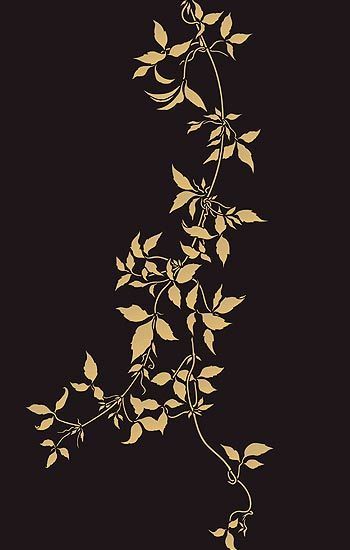 Floral Stencil Patterns, Leaf Stencils, Leaves Stencil, Vine Drawing, Floral Stencil, Clematis Vine, Leaf Stencil, Hanging Vines, Stencil Patterns