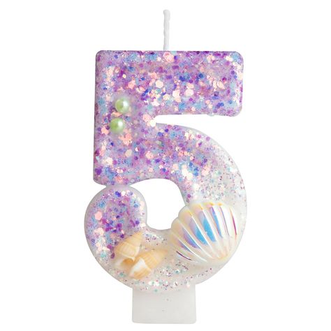 PRICES MAY VARY. 【BIRTHDAY CANDLES INFORMATION】: Comes with 1 piece glitter mermaid numer 5 candle. The numeral 5 birthday candle size is approx. 8 cm/ 3 inches in length, total length (include the candle pick) is approx. 11.5 cm/ 4.5 inches, proper size as cake topper decoration for most boys girls kids birthday and wedding cake. 【NUMBER CANDLES FOR CAKE SAFE MATERIAL】: Our mermaid birthday candles with Shell and multicolor sequin are made of environmentally friendly materials, safe and odorles Mermaid Party Candy Table, Pink Mermaid Party Decorations, Dive Into 5 Mermaid Party, Disco Mermaid Party, Dive Into Five Birthday Girl, Mermaid 6th Birthday Party, Ariel Mermaid Birthday Party, Little Mermaid Birthday Party Cake, Ariel Themed Birthday Party