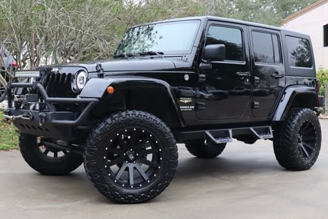 Custom or stock we have them! www.selectjeeps.com Black On Black Jeep Wrangler, Jeep Wrangler All Black, Jeep Wrangler Blacked Out, Black Jeep Sahara, Blacked Out Jeep Wrangler, All Black Jeep, Black Jeep Wrangler Unlimited, Jeep Wrangler Black, Black Jeep Wrangler