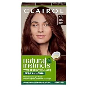 Clairol Natural Instincts Demi-Permanent Hair Dye, 4R Dark Auburn Hair Color, Pack of 1 Clairol Natural Instincts Before After, Dark Auburn Hair Color, Auburn Hair Color, Clairol Natural, Clairol Natural Instincts, Dark Auburn Hair, Auburn Color, Demi Permanent, Dark Auburn