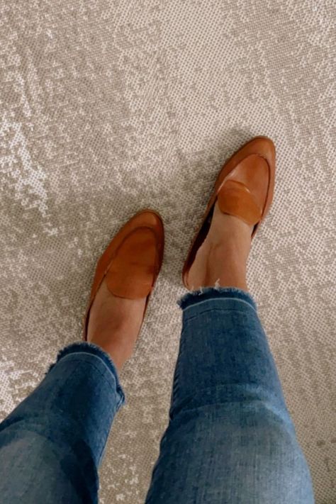 Brown Mules Outfit, Fall Mules, Fall Loafers, Mules Outfit, Target Fall, Brown Slip On Shoes, Brown Mules, Outfit Ideas Fall, Fall Outfit Inspiration