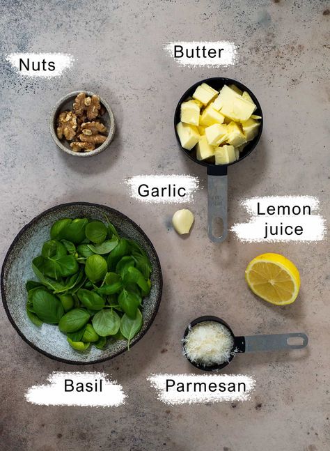 Basil Pesto Butter - Chefjar Basil Pesto Butter, Recipes With Basil, Basil Butter Recipe, Pesto Butter, Butter Cream Sauce, Basil Butter, Homemade Pesto Sauce, Homemade Garlic Butter, Easy Crepe Recipe