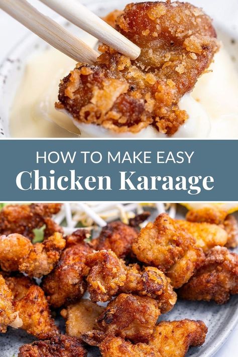 Easy Karaage Chicken Recipe Karage Chicken Recipe Air Fryer, Karage Chicken Recipe, Karage Chicken, Chicken Karaage Recipe, Karaage Recipe, Karaage Chicken, Chicken Air Fryer, Chicken Karaage, Japanese Fried Chicken