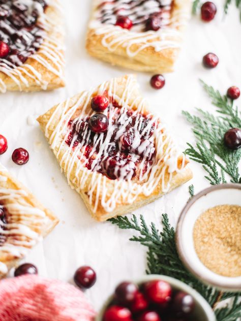 Maple Cream Cheese + Spiced Cranberry Danish Recipe. Christmas Brunch Recipes, Cream Cheese Pastry, Maple Cream Cheese, Christmas Pastries, Cranberry Jam, Cream Cheese Danish, Cranberry Cream Cheese, Christmas Morning Breakfast, Cranberry Cheese