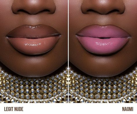 Pink Lipstick For Dark Skin, Juvias Place Looks, Ombre Lips Tutorial, Bold Lipstick Makeup, Lipstick Ideas, Ombre Lipstick, Nude Lipstick Shades, Glossy Lips Makeup, Lip Combos