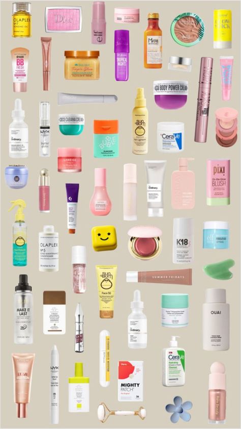 #skincare #preppy #beauty #slay Shuffles Makeup, Makeup Shuffles, Skincare Preppy, Makeup Collage, Dream Vanity, Trending Skincare, Preppy Brands, Makeup And Skincare Products, Popular Skin Care Products