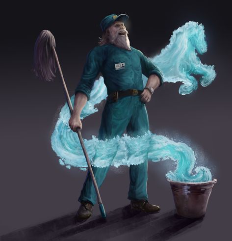 Janitor (5e Background) - D&D Wiki High School Character Design, Modern Dnd Character Design, Urban Fantasy Art, Dnd Design, School Campaign, Modern Magic, Dungeons And Dragons Characters, Dnd Art, D&d Dungeons And Dragons