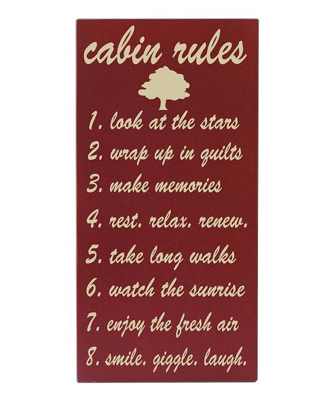 Cabin Rules, Cabin Signs, Dream Cabin, Little Cabin, Cabin Living, Lake Cabins, Lodge Decor, Denim Diy, Cabin Style