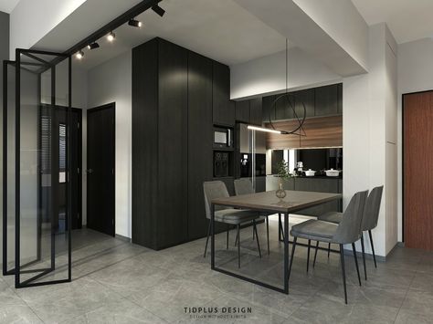 Tidplus Design on Instagram: “We have recently gotten more enquiries to design homes with wet and dry kitchen. While not all HDB home layout would be able to accomodate…” Dry Kitchen, Home Layout, Design Homes, Kitchen Layout, House Layouts, Wet And Dry, Divider, Room Divider, Layout