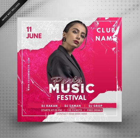 Elegant music festival social media post... | Premium Psd #Freepik #psd Live Music Social Media Post, Music Social Media Design, Social Media Marketing Creative Ads, Airbnb Social Media, Yoga Social Media, Social Media Announcement, Social Media Cover Design, Wellness Social Media, Pink Social Media