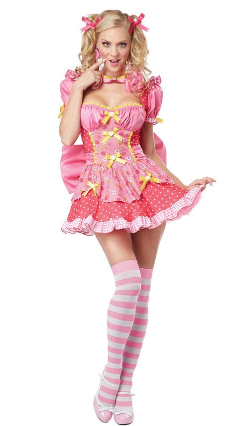 13 Candy Outfit Ideas, Pink Girly Dress, Candy Outfits, Poodle Costume, Candy Outfit, Girly Costumes, Cake Costume, Female Costume, Corset Costumes