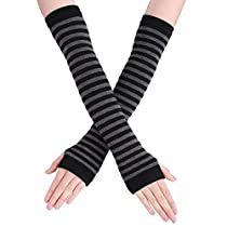 Check this out on Amazon Black Arm Warmers, Fingerless Gloves Black, Gothic Party, Knitted Fingerless Gloves, Long Fingerless Gloves, Gloves Black, Five Pointed Star, Matches Fashion, Pink Stripes