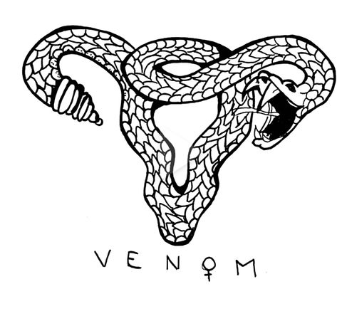 New Jersey Tattoo, Venom Tattoo, Venom Snake, Feminist Tattoo, Sharpie Drawings, Snake Drawing, Doll Tattoo, Snake Tattoo Design, Snake Venom