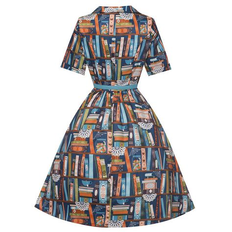 Teacher Dresses That Will Make You Feel Just Like Ms. Frizzle Miss Frizzle Costume, Miss Frizzle, Fifties Dress, Ms Frizzle, Turquoise Shirt, Teacher Dresses, Book Dress, Floral Tea Dress, Lindy Bop