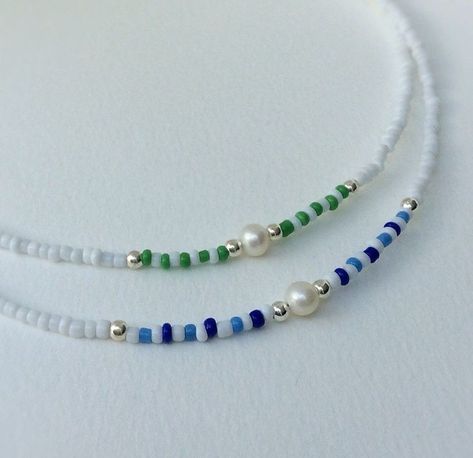 Glass Seed Bead Necklace, قلادات متدلية, Beaded Jewelry Necklaces, Diy Jewelry Unique, Beaded Necklace Diy, Diy Bracelet Designs, Beads Bracelet Design, Jewelry Accessories Ideas, Summer Necklace