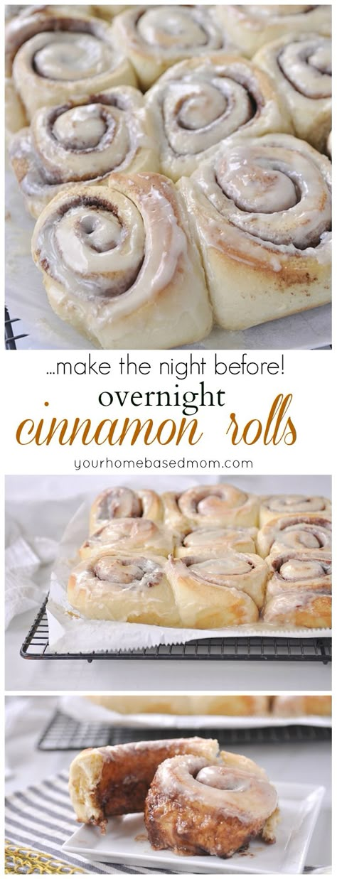 Overnight Cinnamon Rolls are so easy. Make them the night before and then in the morning pull them out of the refrigerator, let rise and bake! Overnight Cinnamon Rolls, Cinnamon Rolls Easy, Easy Cinnamon, Cinnamon Rolls Recipe, Sweet Roll, Breakfast Bake, Breakfast Cake, Breakfast Breads, Best Breakfast