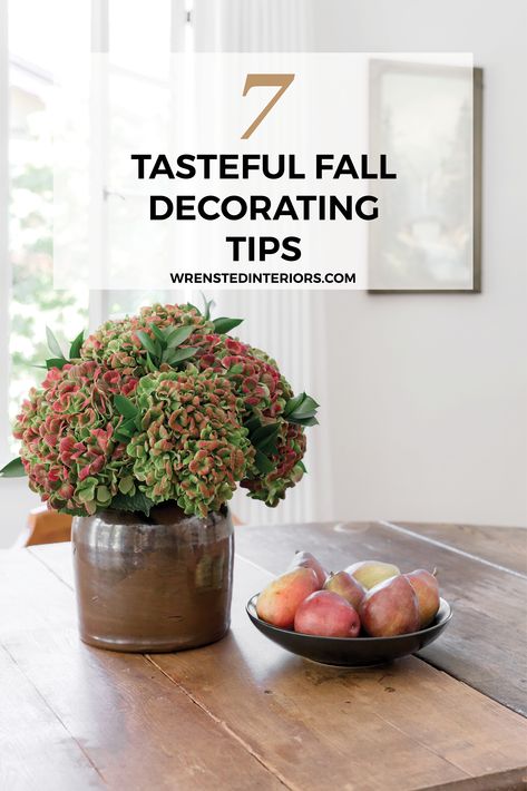 7 Tasteful Fall Decorating Tips, Classic Fall Decorations #fall #seasonaldecorating #halloweendecorating #thanksgivingdecorating #interiordesign #homedecor Tasteful Fall Decor, Decorating With Pumpkins, Manchester Tan, Elegant Fall Decor, Pumpkins And Leaves, Fall Decorating Ideas, Elegant Fall, Fall Decorating, Fall Decorations