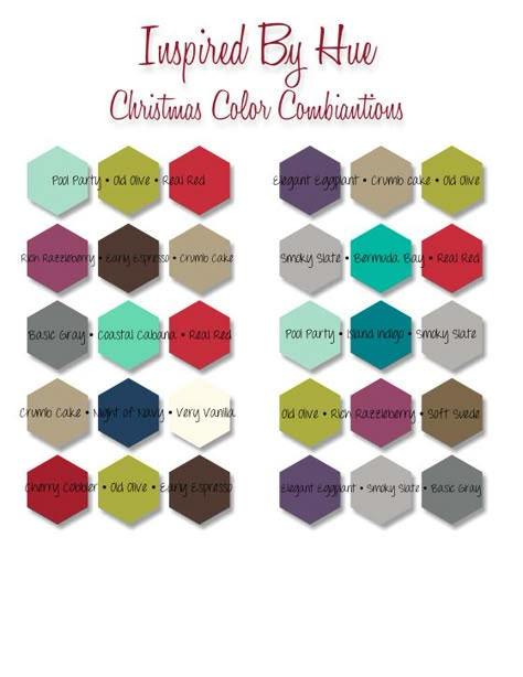 Christmas Color Combo Cheatsheet. We love these out of the box combinations. With today's shopping choices, these colors are easy to find. Pick one of the three as your dominate color and use the other two as accent colors. Three Color Combinations, Santa Coloring Pages, Colour Combos, Christmas Color, Free Christmas Printables, Stampin Up Christmas, Holiday Pictures, Holiday Colors, Colour Combinations