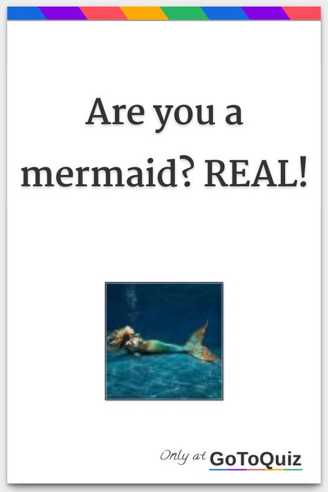 "Are you a mermaid? REAL!" My result: True Mermaid What Is My Mermaid Name, Mermaid X Human, Real Mermaid, How To Become A Mermaid, Aesthetic Mermaid, How To Be A Mermaid, Mermaid Quizzes, Real Mermaids Sightings, Real Life Mermaid Found