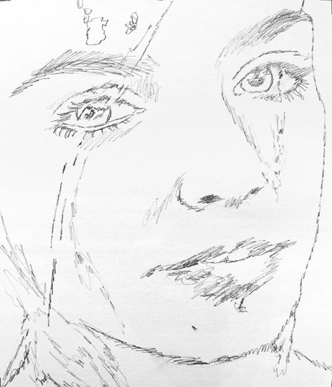 Outline Reference Image - Wet Face Portrait Wet Face Reference, Wet Face Drawing, Hyperrealistic Drawing, Face Outline, Outline Images, Old Portraits, Face Portrait, Face Sketch, Face Reference