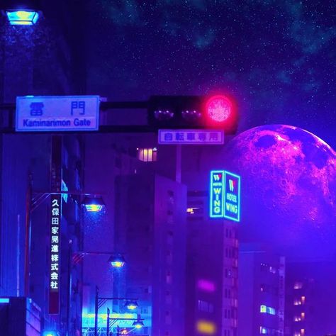 Visions of Elvedon on Instagram: "'Ｋａｍｉｎａｒｉｍｏｎ　Ｄｒｅａｍ' 🌃🎌 "Dreams flow across the heartland, feeding on the fires. Dreams transport desires, drive you when you're down. Dreams transport the ones who need to get out of town..." - Rush, Middletown Dreams (1985) #synthwaveaesthetic #neonart #nightcity #ｏｕｔｒｕｎ #outrunvisuals #futuresynth #madewithphotoshop #vibrantartwork #dreamypalette #retrowave #ｓｙｎｔｈｗａｖｅ #visionaryarts #retrowave80s #futurism #madewithCC #adobegencreate_imagination #cyberpunk 80s Futurism, Dream Ideas, Vaporwave Aesthetic, Retro Waves, Neon Art, Night City, Vibrant Art, Heartland, Getting Out