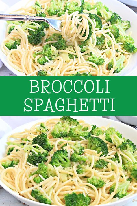 Garlic And Olive Oil Pasta, Broccoli Spaghetti, Broccoli Recipes Side Dish, Oil Pasta, Broccoli Pasta Recipe, Spaghetti Aglio E Olio, Garlic And Olive Oil, Olive Oil Pasta, Vegan Noodles