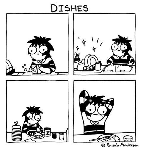 Sarah Scribbles, Sarah's Scribbles, Sarah Andersen, Funny Comic Strips, Clean Humor, Calvin And Hobbes, Fun Comics, Cute Comics, Internet Funny