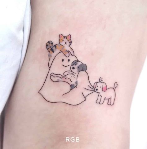 Scary Ghost Tattoo, Artwork Tattoo Ideas, Ghost Project, Ghost Tattoos, Ghost Embroidery, Artwork Tattoo, Basic Tattoos, Wonderland Tattoo, Ghost Tattoo