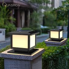 Solar LED Pillar Lamp Villa Fence Gate Post Lighting Solar Panel Waterproof Wall Lamp ABS Yard Plastic Outdoor Garden Light _ - AliExpress Mobile Fence Wall Light, Post Lamps Outdoor, Pillar Lamp Outdoor, Gate Post Lights, Gate Lamps Entrance Modern, Fence Solar Lighting Ideas, Outdoor Lighting Ideas House Entrance, Gate Lights Outdoor, Gate Lamp