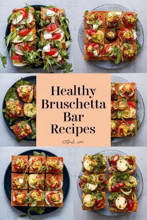 Bruschetta Crostini Appetizers, Different Bruschetta Ideas, Bruschetta Appetizer Party Ideas, Bruschetta Variations, Bruschetta Bar Ideas, Bruschetas Ideas, Bruschetta Board Ideas, Bruschetta Ideas, Mushroom Bruschetta Recipe