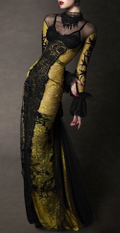 Tom Ford Fashion Fotografie, Winter Typ, Look Formal, Beauty And Fashion, Black And Yellow, Gorgeous Gowns, Beautiful Gowns, Yellow Dress, Couture Fashion