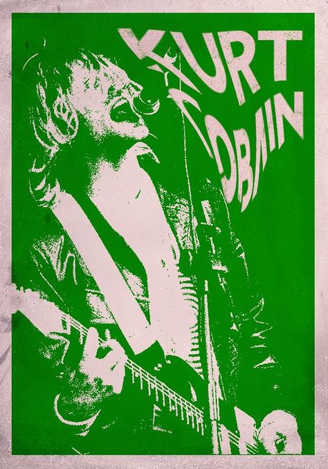 Kurt Cobain Poster, Photoshop Graphic Design, Nirvana Poster, Rock Poster Art, Punk Poster, Vintage Music Posters, Club Poster, Graphic Design Photoshop, Flyer And Poster Design